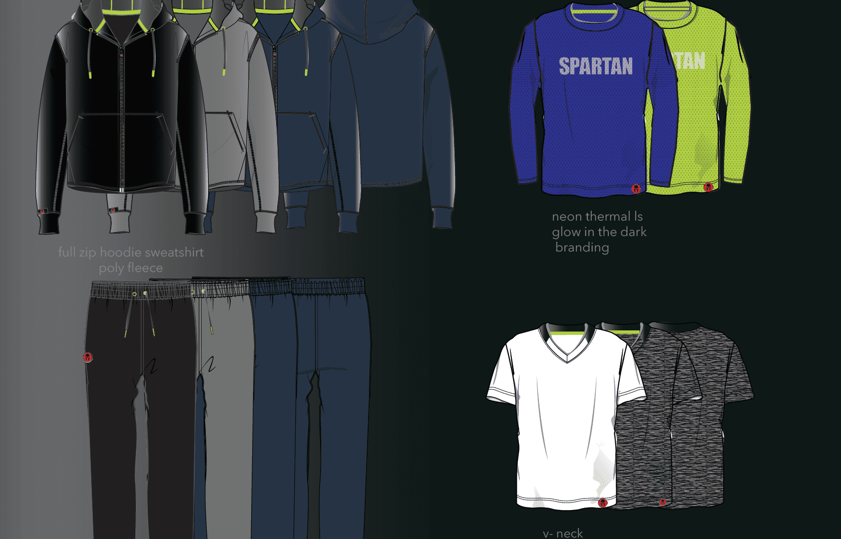 A series of images showing different types of clothing.