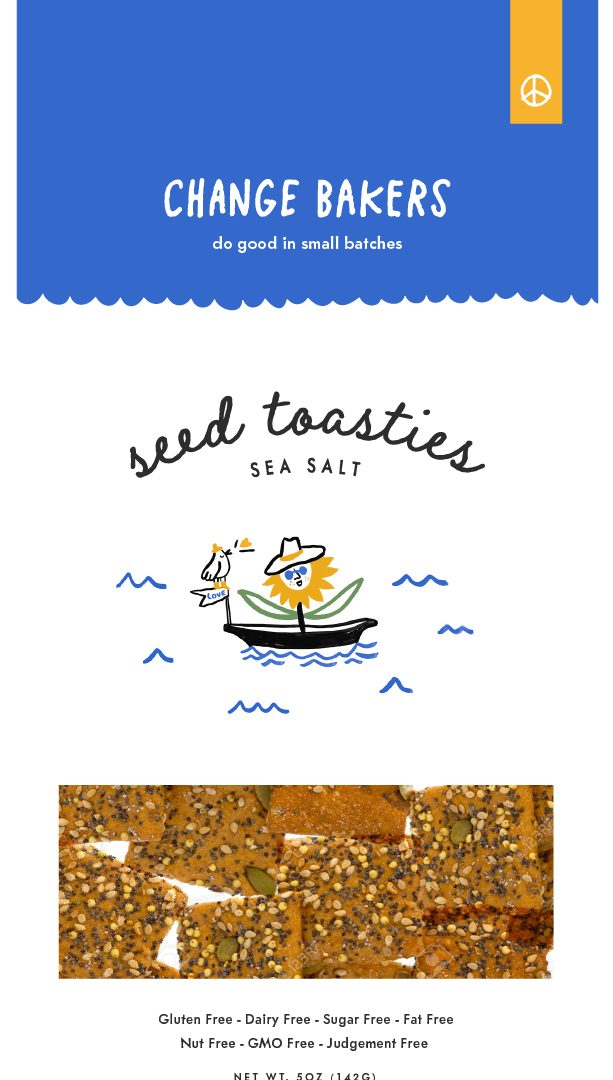 A poster with a picture of a boat and sea salt.