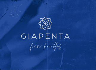 A blue background with the word giapenta written in white.